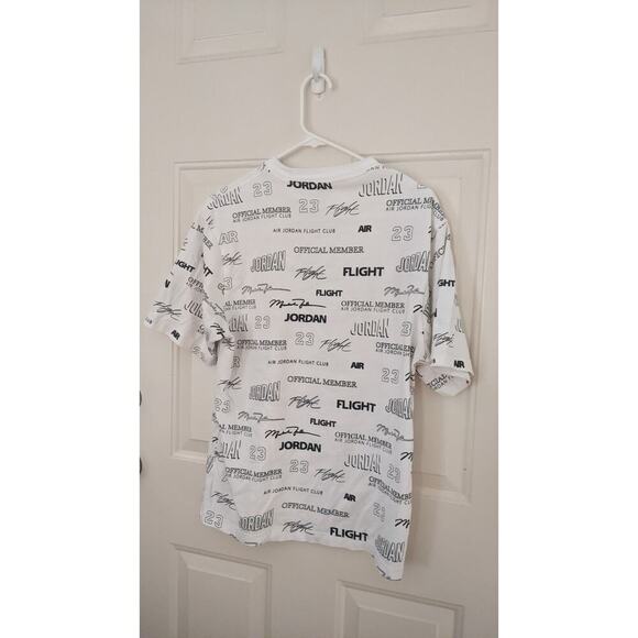 Nike Men's White Jordan Flight MVP 85 Full Logo Tshirt, Small Cotton - Picture 2 of 7